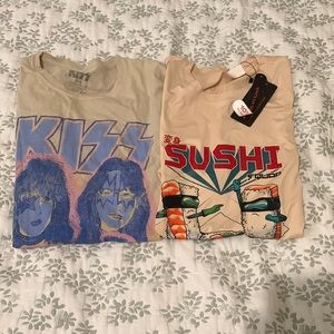 Two graphic T-shirts